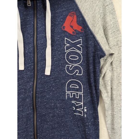 Nike Boston Red Sox Hoodie Sweatshirt Jacket Women M Blue Gray Full Zip Baseball - Picture 5 of 11